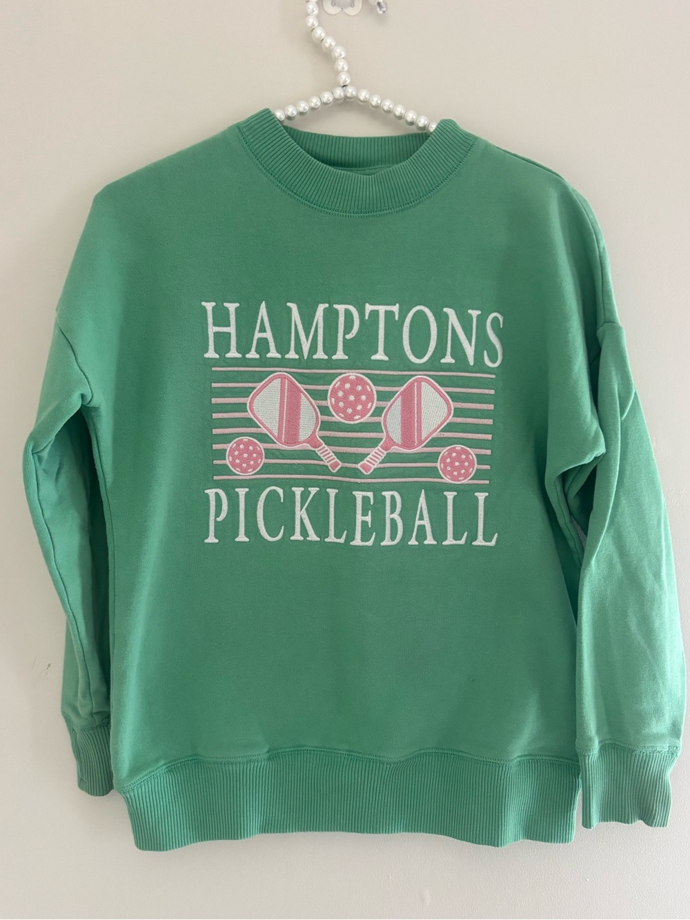 abercrombie kids Green "Hamptons Pickleball" Graphic Sweatshirt 10-13